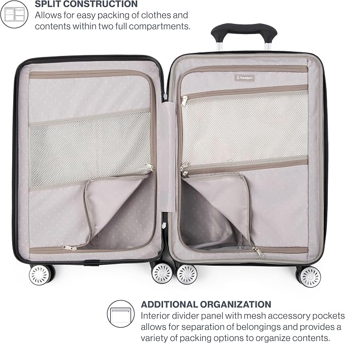 Travelpro Pathways 3 Hardside Expandable Luggage, 8 Spinner Wheels, Lightweight