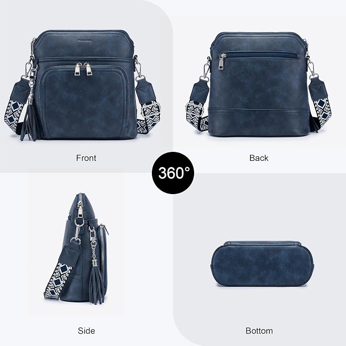 Crossbody Purse for Women, Lightweight Medium Crossbody Bag Soft Leather