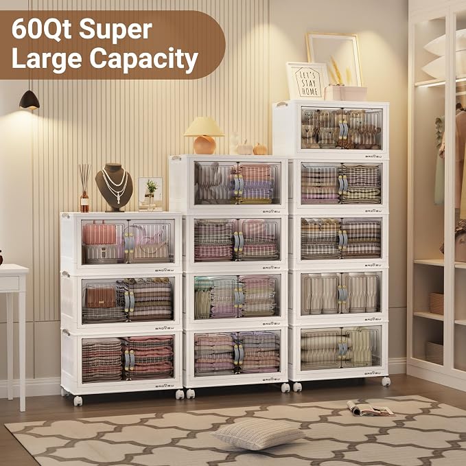 BROVIEW 300Qt Stackable Storage Bins