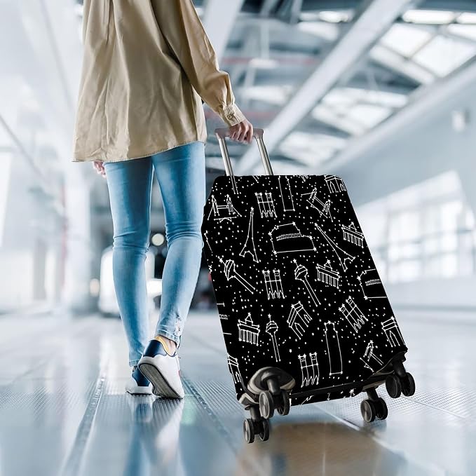 Travel Luggage Cover Suitcase Protector Fits 18-32 Inch Wheel Covers