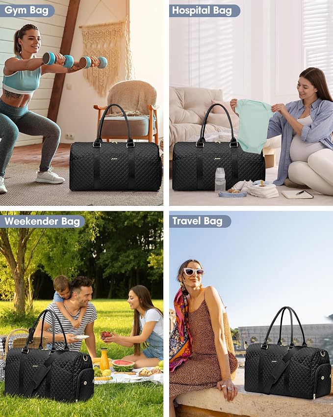 Women Weekender Travel Duffle Bag: Travel Duffel Overnight Bags