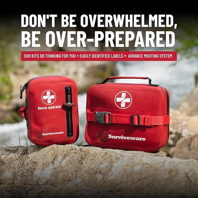 Surviveware 98-Piece Waterproof Premium First Aid & Survival Kit