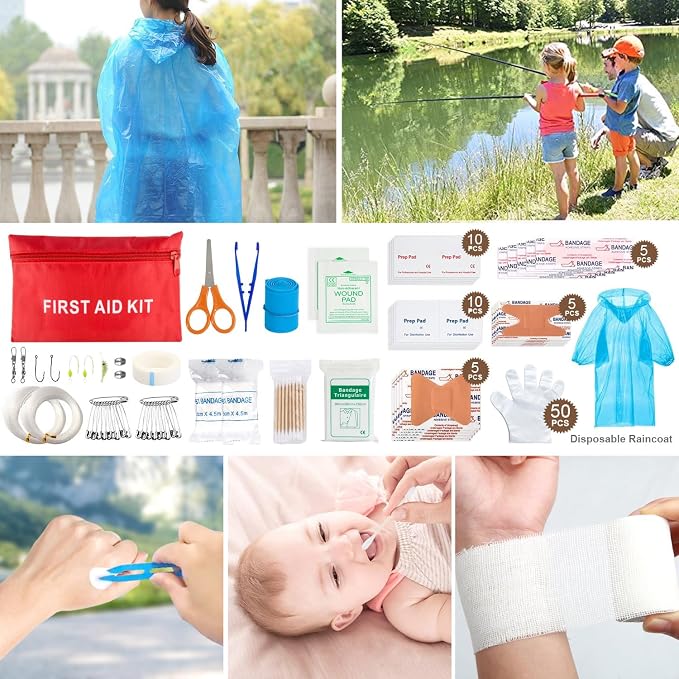 238Pcs Emergency Survival Kit and First Aid Kit, Professional Survival Gear Tool