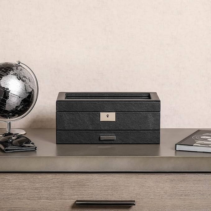 ROTHWELL 10-Slot Watch Box in Leather
