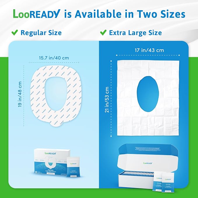 Individually Wrapped Toilet Seat Covers Disposable Flushable