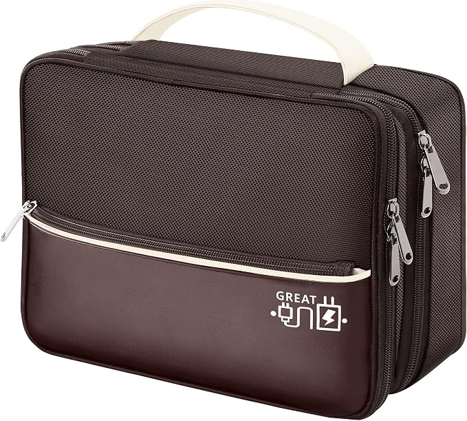 SELLYFELLY Electronics Travel Organizer, Double Layer Cable Organizer Bag