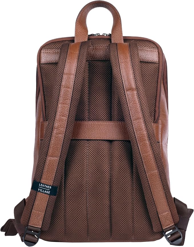 LEATHER VILLAGE Leather Laptop Backpack