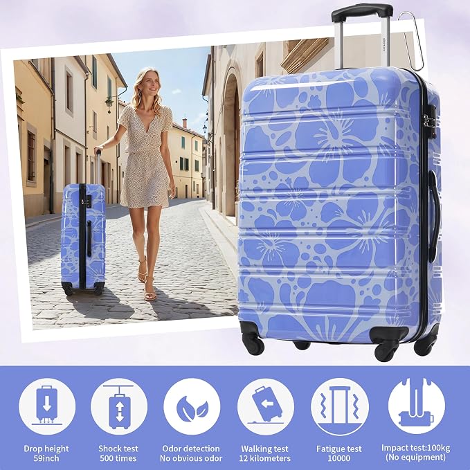 Merax Luggage Sets 3 Piece, Hardside Suitcase Set