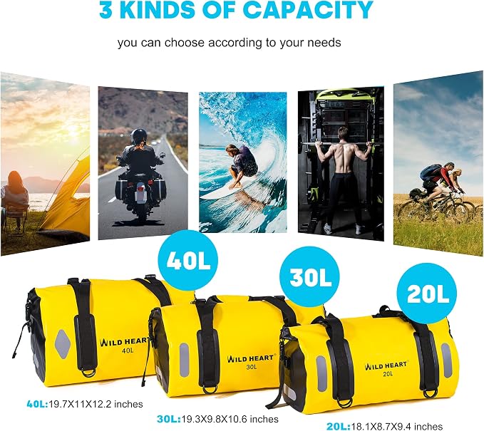 WILD HEART Waterproof Bag Duffel Bag 20L 30L 40L
