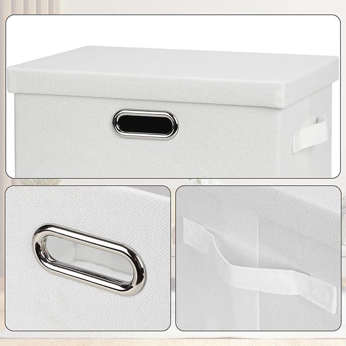 Medium 15" 21 Quart Collapsible Stackable Storage Bins