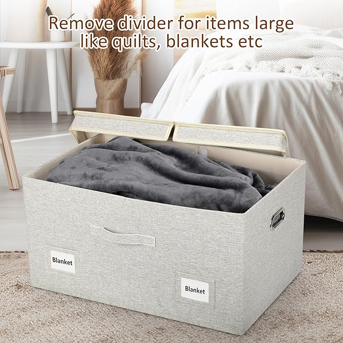 75 Quart Extra Large Decorative Collapsible Storage Bins