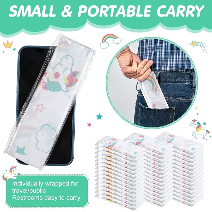 50 Packs Disposable Toilet Seat Covers Extra Large Individually Wrapped