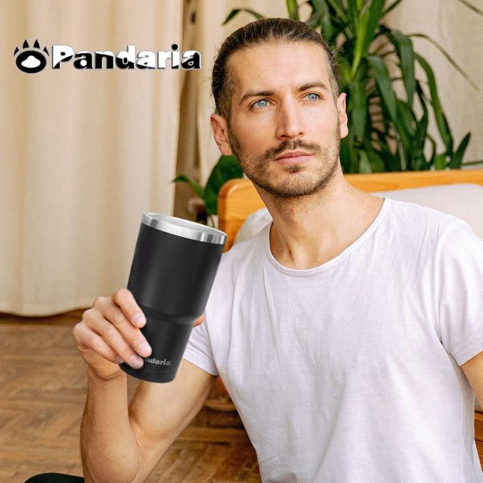 30 oz Travel Coffee Tumbler Cup, Double Wall Stainless Steel Reusable Spill