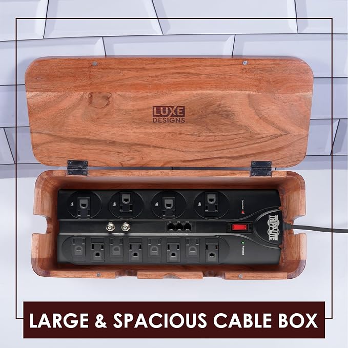 Cable Management Box & Cord Organizer- Cable Organizer