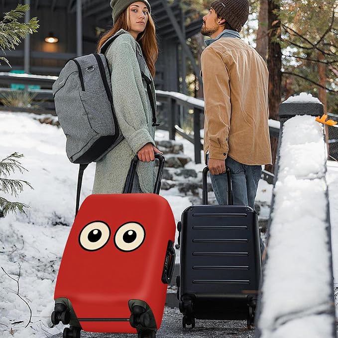ANNA QUEEN Funny Cartoon Eyes Luggage Cover, Travel Suitcase Cover