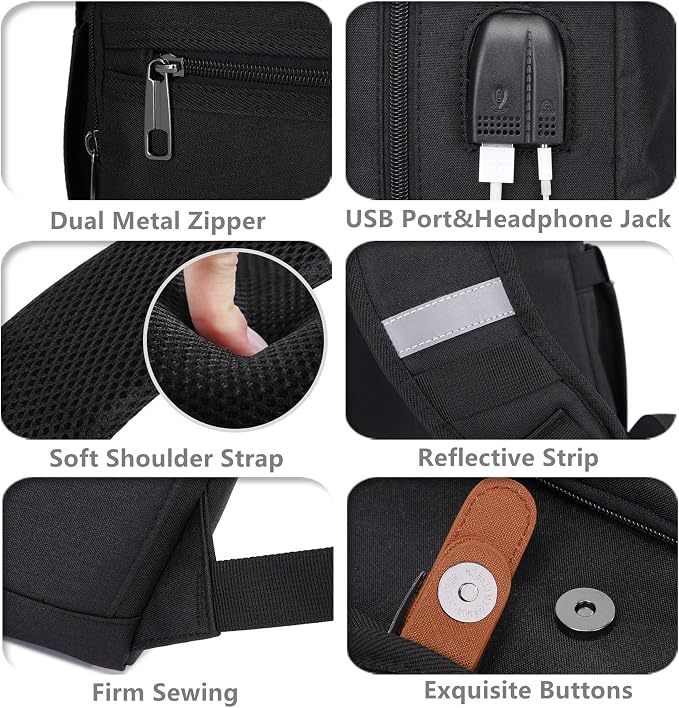 HFSX Laptop Backpack Men Women Vintage Backpack Bookbag College Backpacks