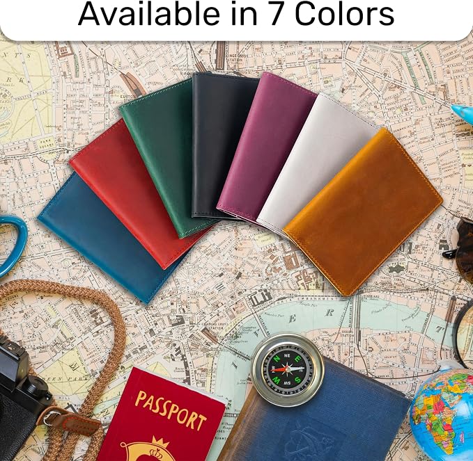 HIFA Leather Passport Holder, Handmade Passport Cover