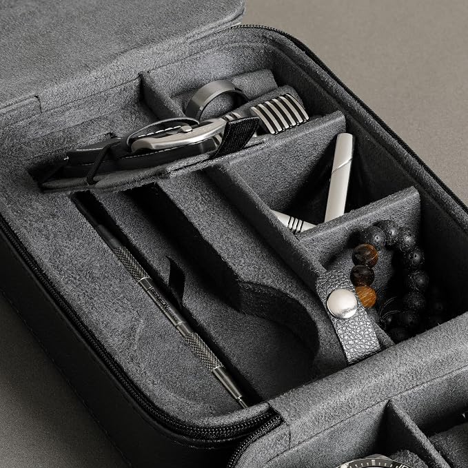ROTHWELL 5 Watch Travel Case Storage Organizer