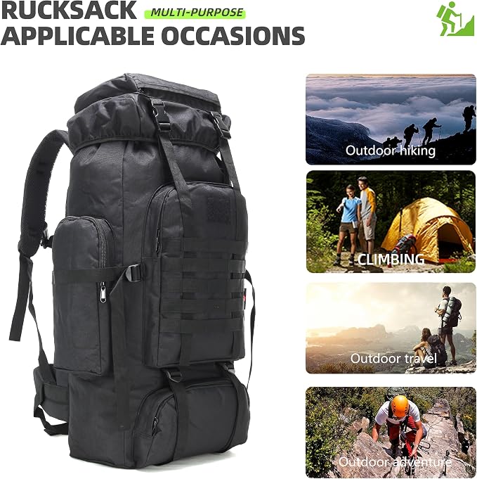 King'sGuard 70L Camping Hiking Backpack Tactical Backpack Military Molle