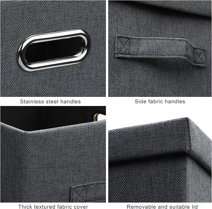 Large 17" 36 Quart Collapsible Stackable Storage Bins