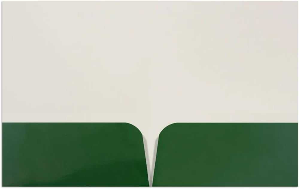 JAM PAPER Custom Printed Semi-Gloss Folders with Round Corner Pockets - Personalized Logo & Text - 10 pt C2S - Green - 100/Pack