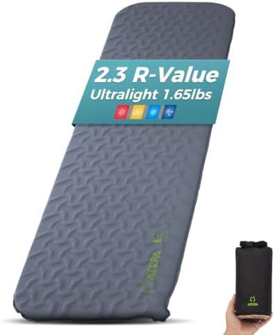 ATEPA Self Inflating Sleeping Pad for Backpacking, 2.3 R-Value