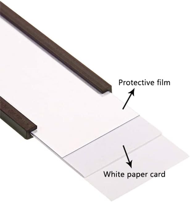 C Channel Magentic Label Holders 0.5x2 Inch with Paper Inserts and Clear Plastic Protectors,Magnetic Data Card Holders File Cabinet Labels,Pack of 50