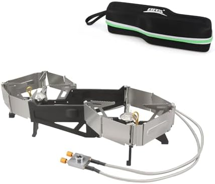 BRS-32 Portable Camping Stove, Foldable, Adjustable Control, and Carrying Case Included - Experience Hassle-Free Outdoor Cooking