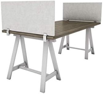 OBEX Panel Desk Mounted PET Privacy Screen, 24" x 30", Stone