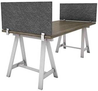 OBEX Panel Desk Mounted PET Privacy Screen, 24" x 72", Shadow