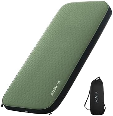 Acacia 4" Thick Self Inflating Sleeping Pad with Foam, Innovative Y-Shaped Telescopic Structure, Ultraportable Camping Air Mattress with Pump Sack, Easy Roll Up Sleep Bed for Travel Tent Car