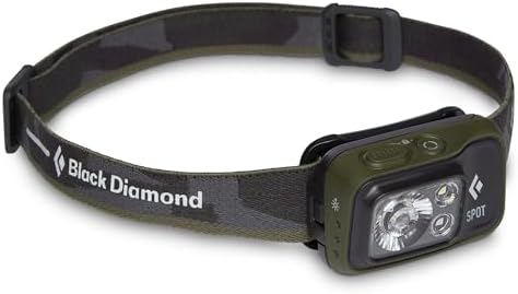 BLACK DIAMOND Spot 400 Headlamp, AAA Powered, Dimmable Bright BD Dark Olive