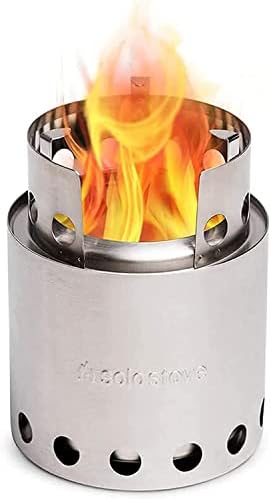 Solo Stove Lite - Portable Camping Hiking and Survival Stove | Powerful Efficient Wood Burning and Low Smoke | Gassification Rocket Stove for Quick Boil | Compact 4.2 Inches and Lightweight 9 Ounces