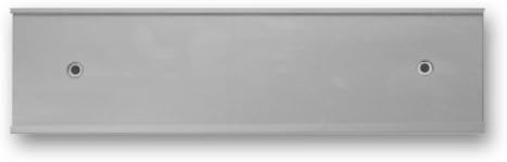 10 x 2 Wall or Door Nameplate Holder with Clear Plastic Insert - Pack of 10 (Silver)
