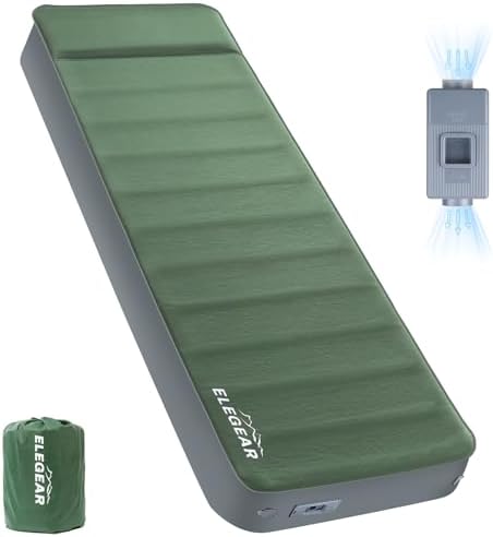 Elegear Air & Foam Self Inflating Sleeping Pad 4" Built-in Electric Pump