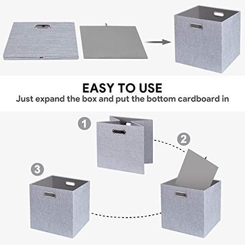 Posprica 3X Thicker Fabric Storage Cubes 13 inch Collapsible Storage Bins