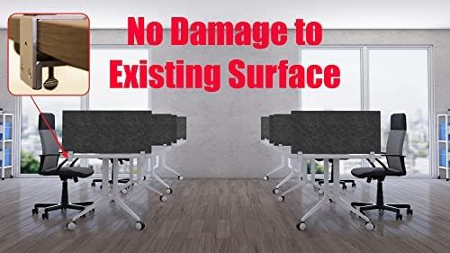 OBEX Panel Desk Mounted PET Privacy Screen, 24" x 42", Shadow
