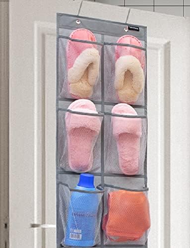 2 Pack Minimalist Black Over The Door Hanging Closet Shoe Holder Organizer