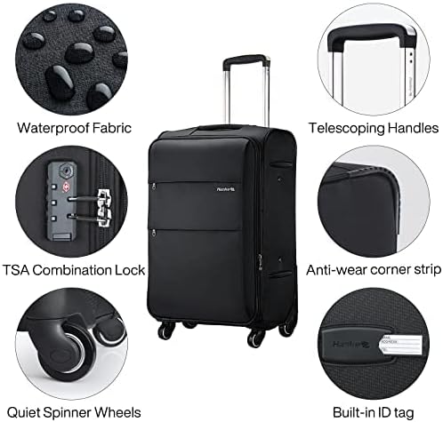 Hanke 24 Inch Expandable Luggage Large Suitcases
