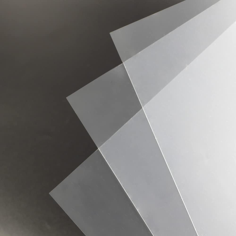 Rayson Clear Binding Cover - 12 mil Polypropylene, 8-1/2 × 11 inches, Durable Un-Punched Plastic Presentation Covers, 50-Pack (PP350C)