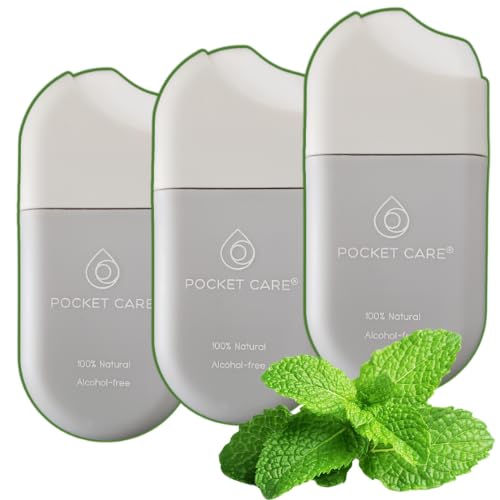 POCKET CARE | 3 Pack Mint-Scented Hand cleanser Spray 15 ml