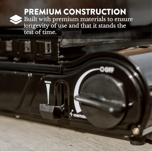 GasOne 15,000 BTU Propane or Butane Stove Dual Fuel Stove Portable Camping Stove - Patented - with Carrying Case Great for Emergency Preparedness Kit