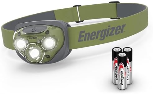 Energizer PRO-260 LED Headlamp, IPX4 Water Resistant Headlamps, High-Performance Head Light for Outdoors, Camping, Running, Storm, Survival LED Light for Emergencies (Batteries Included)