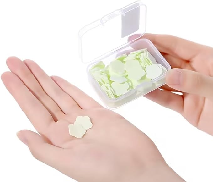 3 Boxes 300Pcs Portable Hand Washing Soap Sheets, Different Scented Mini Petal