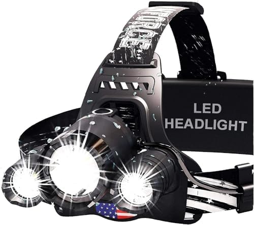 DanForce Headlamp. USB Rechargeable LED Head Lamp. Ultra Bright LUMINUS 1080 Lumen Headlamp Flashlight + Red Light. HeadLamps for Adults, Camping, Outdoors & Hard Hat Light. Zoomable IPX54 Headligh