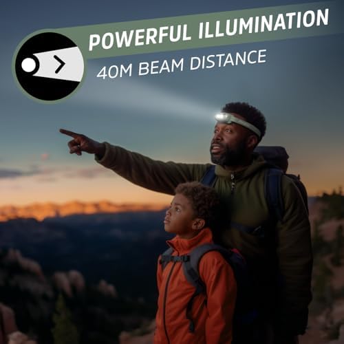 Energizer Universal LED Headlamp (2-Pack), IPX4 Water Resistant Headlamps, Bright Head Light for Outdoors, Camping, Running, Storm, Survival LED Light for Emergencies (Batteries Included)