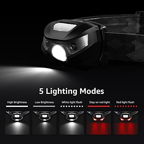 Lighting EVER LED Headlamp Rechargeable IPX4 Waterproof Headlight 3 Pack