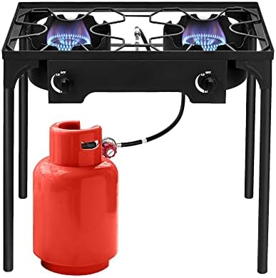Outvita 2 Burner Propane Gas Stove for Outdoor Cooking, 150,000 BTU