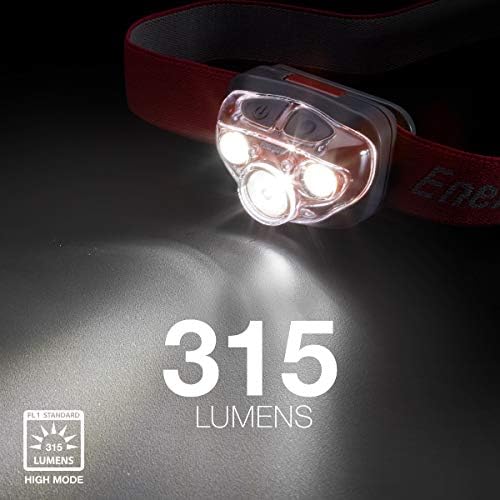 Energizer PRO-315 LED Headlamp, IPX4 Water Resistant Headlamps, High-Performance Head Light for Outdoors, Camping, Running, Storm, Survival LED Light for Emergencies (Batteries Included)