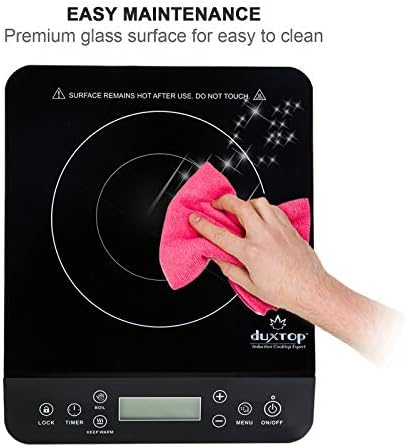 Duxtop Portable Induction Cooktop, Countertop Burner 1800W Black 9610LS